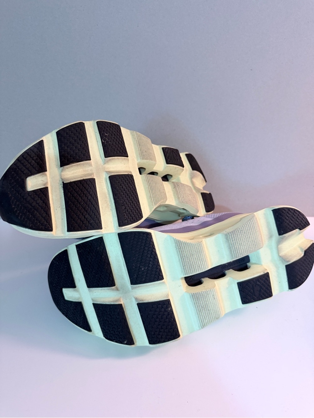 On Running Women's Lavender and Light Green Cloudstratus Athletic Shoes - Picture 4 of 4